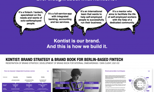 Kontist: Brand Strategy & Brand Book