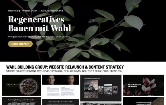 wahl building group: website relaunch & content strategy