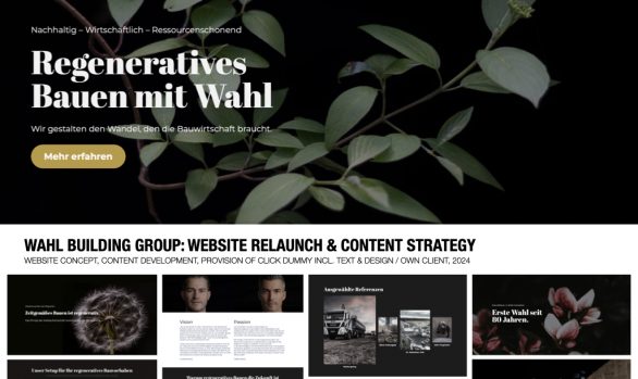 wahl building group: website relaunch & content strategy